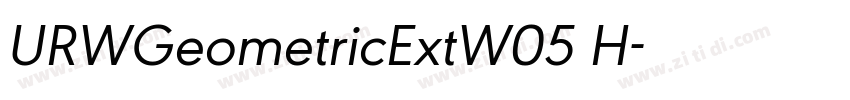 URWGeometricExtW05 H字体转换